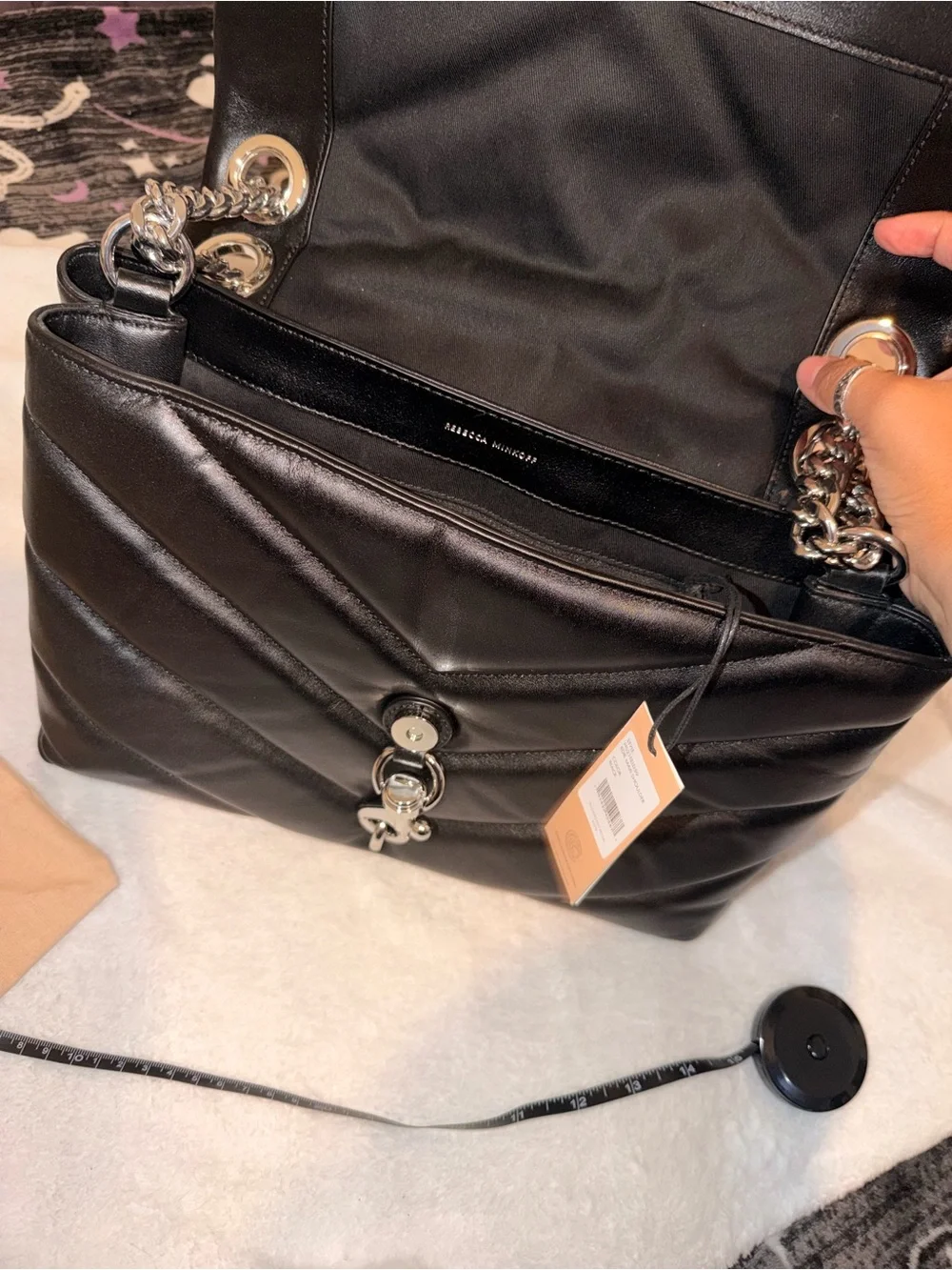 Rebecca Minkoff Black Quilted Edie Maxie
